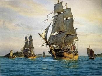 unknow artist Seascape, boats, ships and warships.81